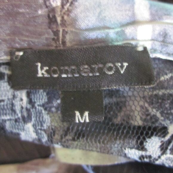 Komarov Womens Size M Button Up Blouse with Lace Up Back - Picture 4 of 14
